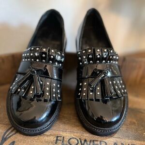 Burberry Black Kids Shoes with Tassel Detail